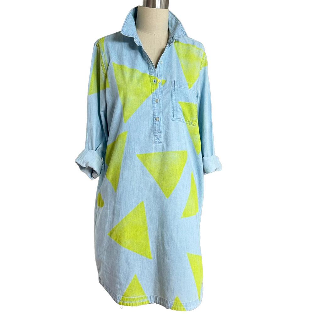 Stylish Blue and Yellow Mini Dress